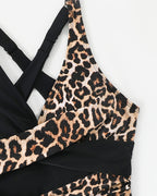 Traje de baño de leopardo - Traje de baño de una pieza con estampado de león