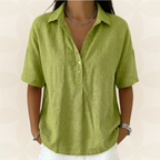 Sonia - Blusa con cuello y detalle de botones