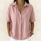 Sonia - Blusa con cuello y detalle de botones