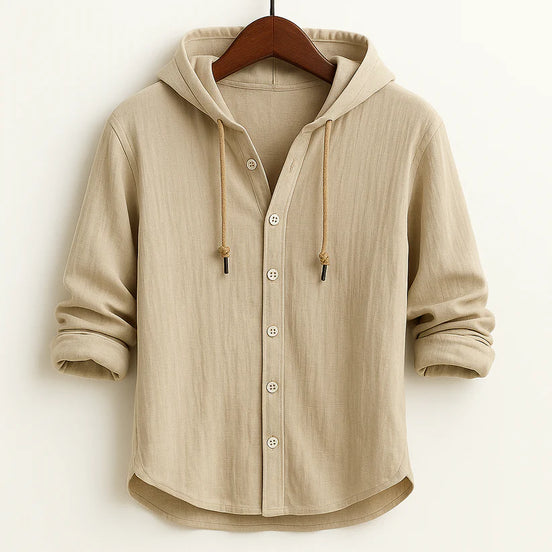 Hoodie Linnen™ Camisa de Lujo con Capucha – Elegancia y Estilo