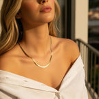 Elysian Gold Herringbone Necklace
