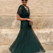 Luisa | Elegante vestido largo de fiesta con cuello en V