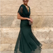 Luisa | Elegante vestido largo de fiesta con cuello en V