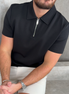 Polo Elegante Interlock Premium con Cremallera Lurea
