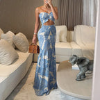 Vestido Sirena Nova™ con estampado tropical
