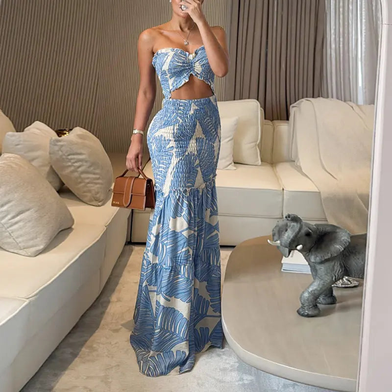 Nova™ Tropical Print Mermaid Dress