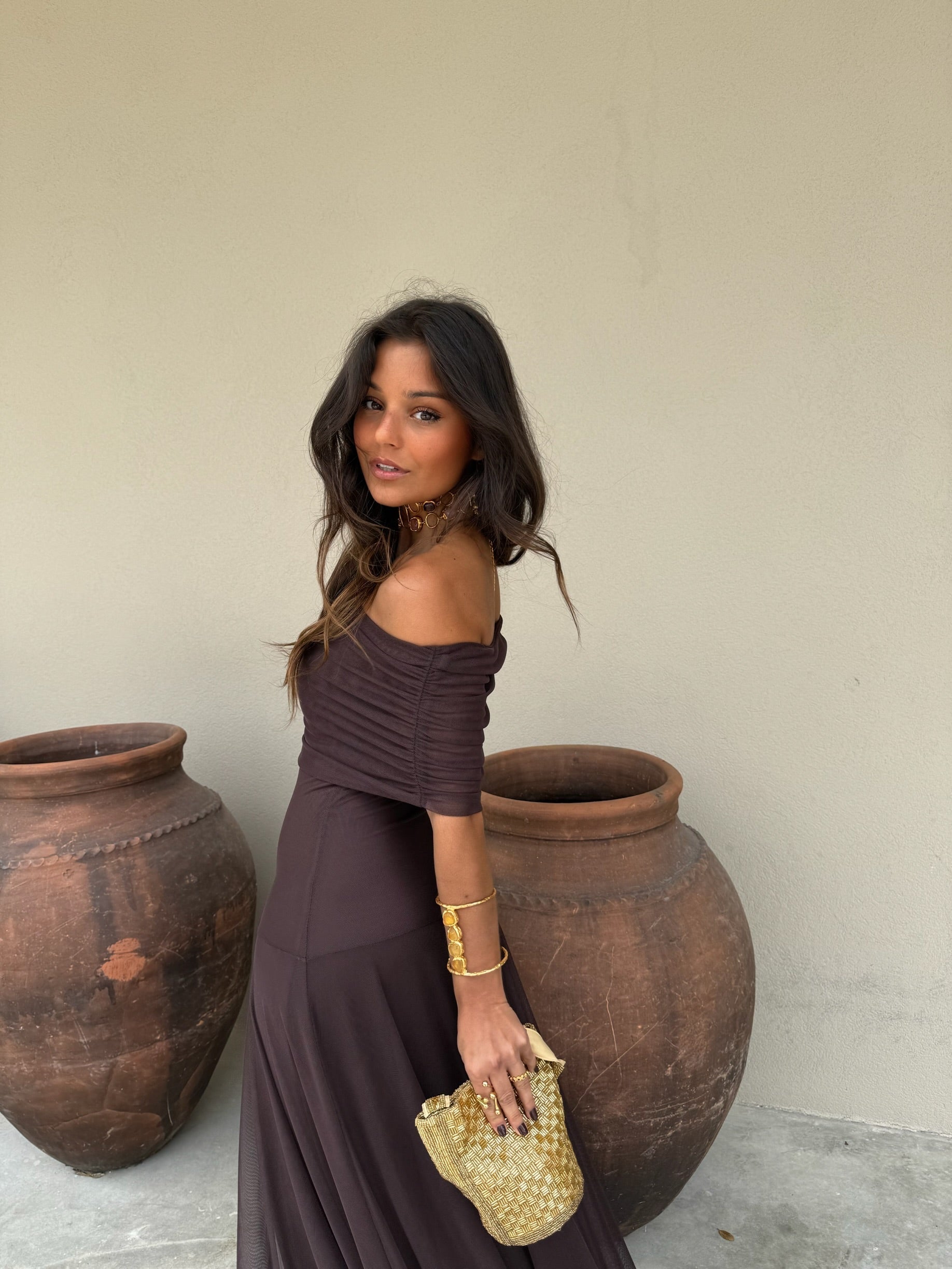 Vestido Toledo en marrón