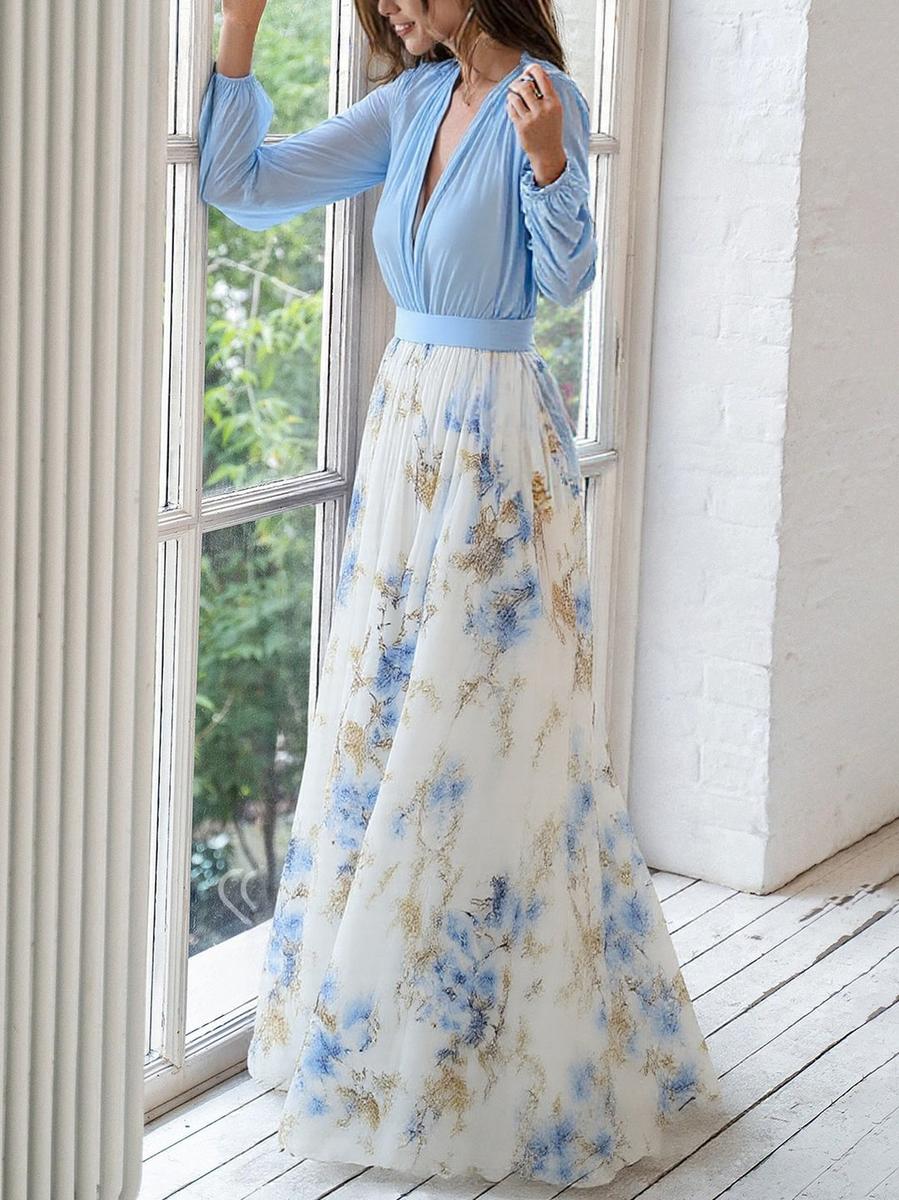 Beautiful Floral Print Maxi Dress