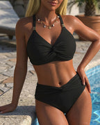Bikini de talle alto con nudo