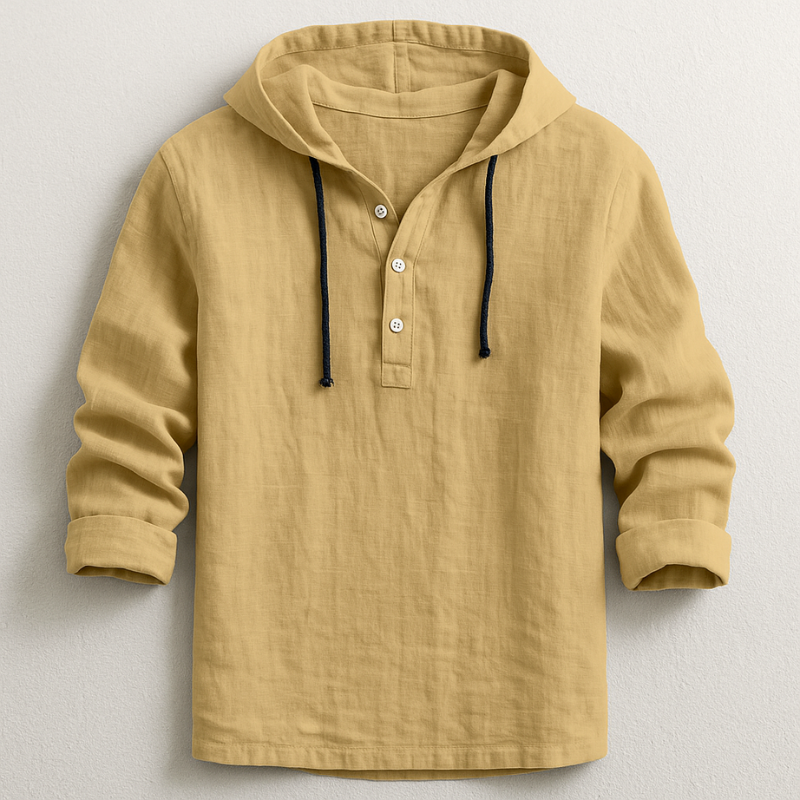 Dante Linnen™ Camisa de Lujo con Capucha – Elegancia y Comodidad