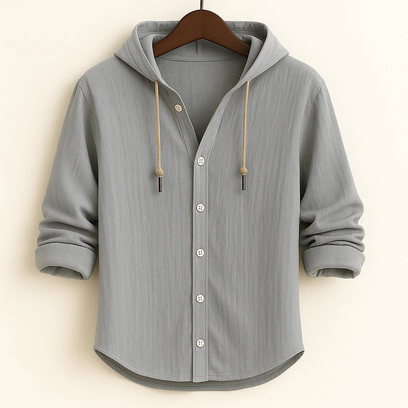 Hoodie Linnen™ Camisa de Lujo con Capucha – Elegancia y Estilo