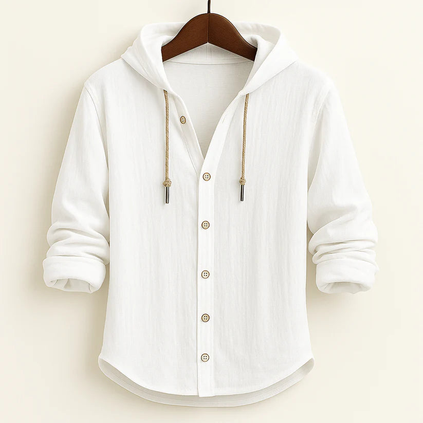 Hoodie Linnen™ Camisa de Lujo con Capucha – Elegancia y Estilo