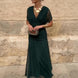 Luisa | Elegante vestido largo de fiesta con cuello en V