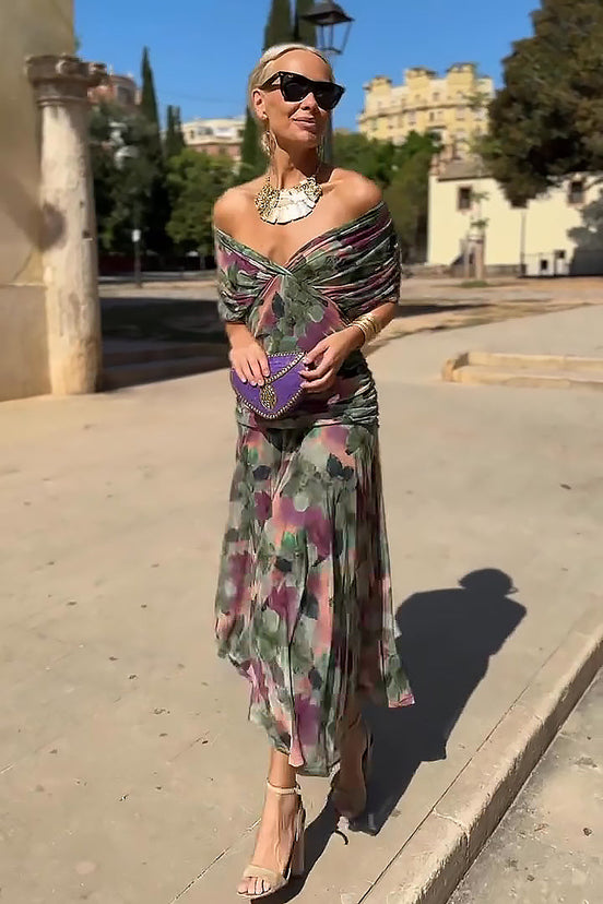 Luisa | Elegant V-Neck Maxi Occasion Dress