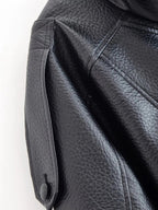 Chaqueta de cuero asimétrica Notting Hill