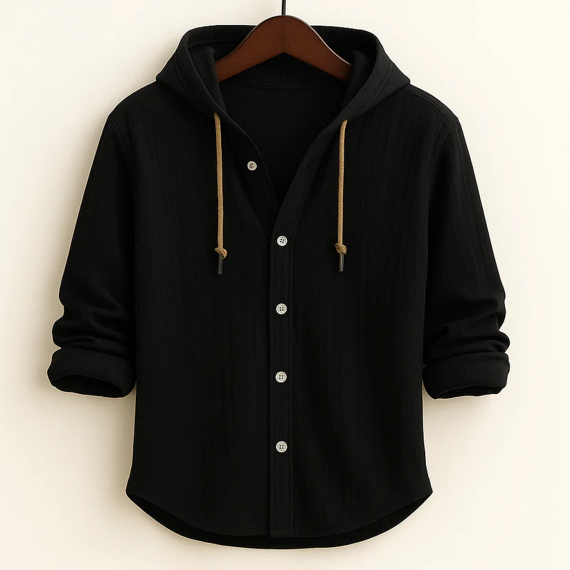 Hoodie Linnen™ Camisa de Lujo con Capucha – Elegancia y Estilo