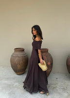 Vestido Toledo en marrón