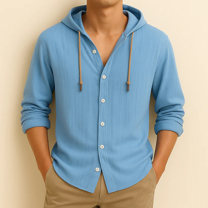 Hoodie Linnen™ Camisa de Lujo con Capucha – Elegancia y Estilo