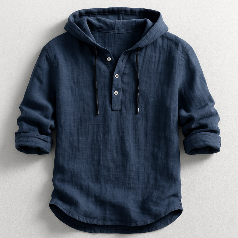Dante Linnen™ Camisa de Lujo con Capucha – Elegancia y Comodidad