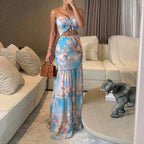 Vestido Sirena Nova™ con estampado tropical