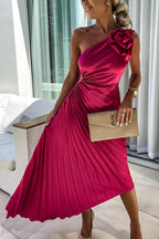 Eya™ | Elegante Vestido Maxi Floral de Un Hombro