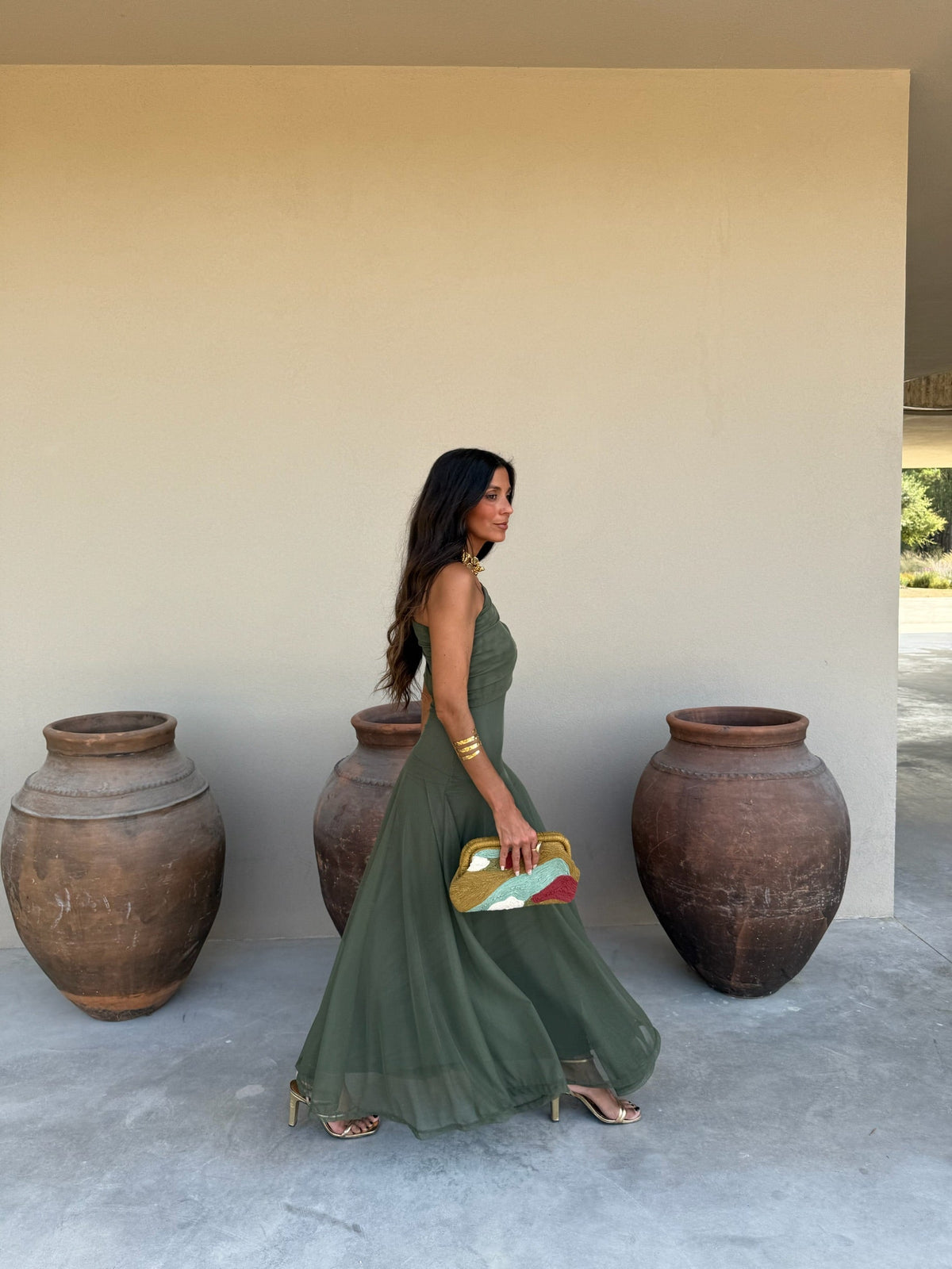 Toledo dress in green