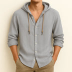 Hoodie Linnen™ Camisa de Lujo con Capucha – Elegancia y Estilo