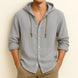 Hoodie Linnen™ Camisa de Lujo con Capucha – Elegancia y Estilo