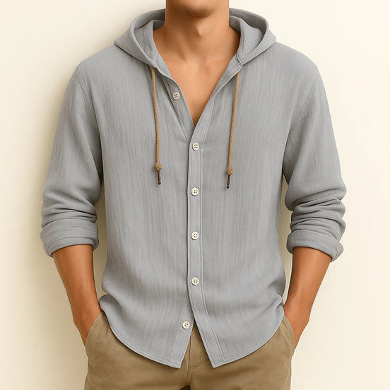 Hoodie Linnen™ Camisa de Lujo con Capucha – Elegancia y Estilo