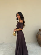 Vestido Toledo en marrón