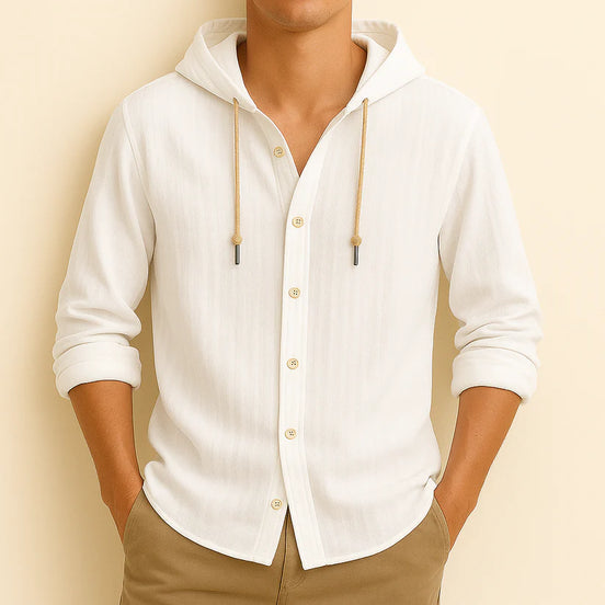 Hoodie Linnen™ Camisa de Lujo con Capucha – Elegancia y Estilo