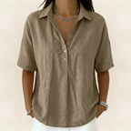 Sonia - Blusa con cuello y detalle de botones