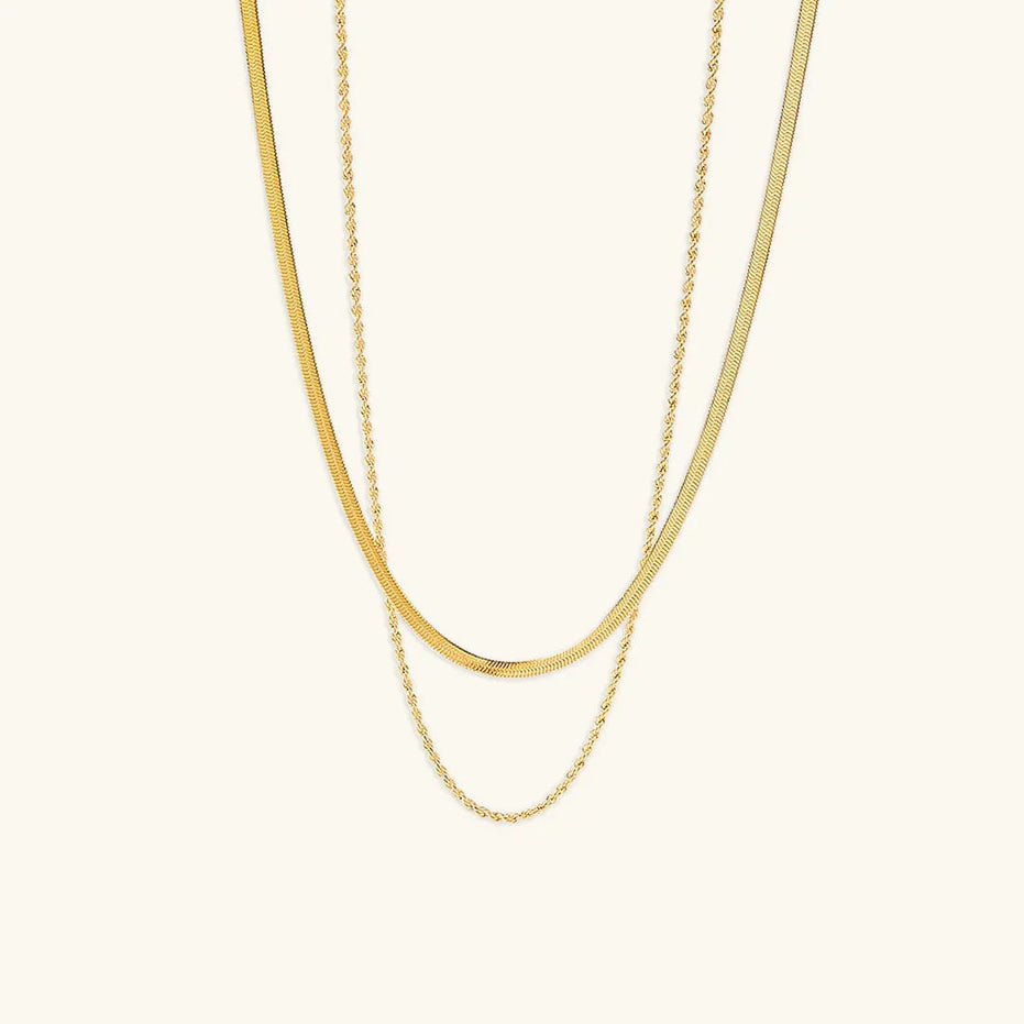Hailey Layered Gold Chain Necklace