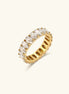 Antoinette Diamond Simulant Gold Ring