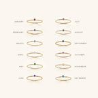 Amelia Birthstone Stacker Ring
