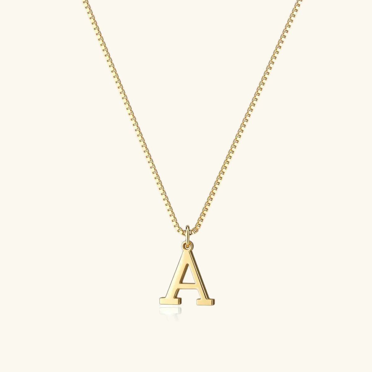 Therese Letter Initial Gold Necklace