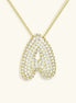 Bubble Initial Diamond Necklace
