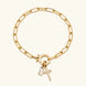 Annabella Birthstone Cross Bracelet 