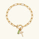 Annabella Birthstone Cross Bracelet 