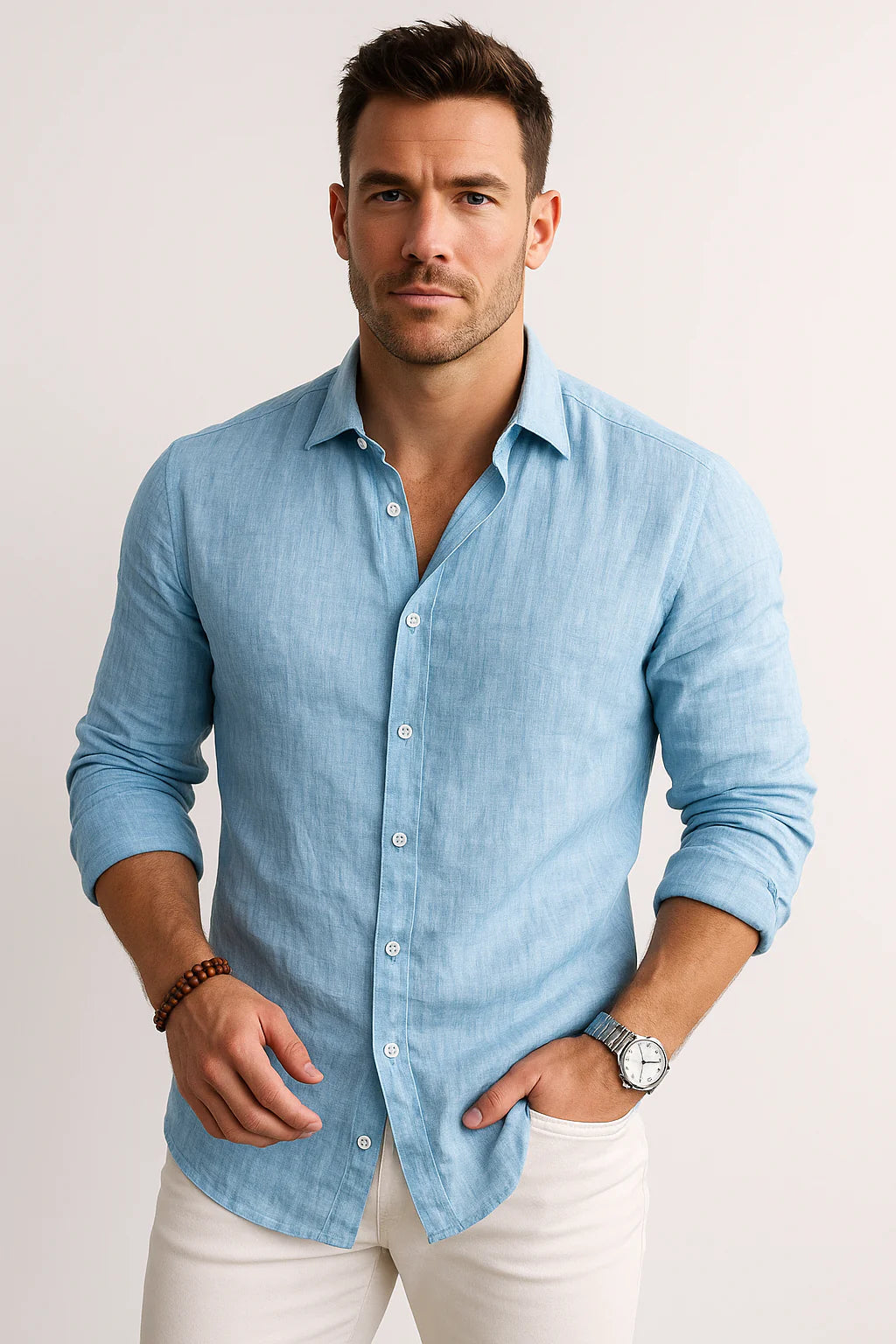 Nova Linenn™ Camisa de Lino Premium