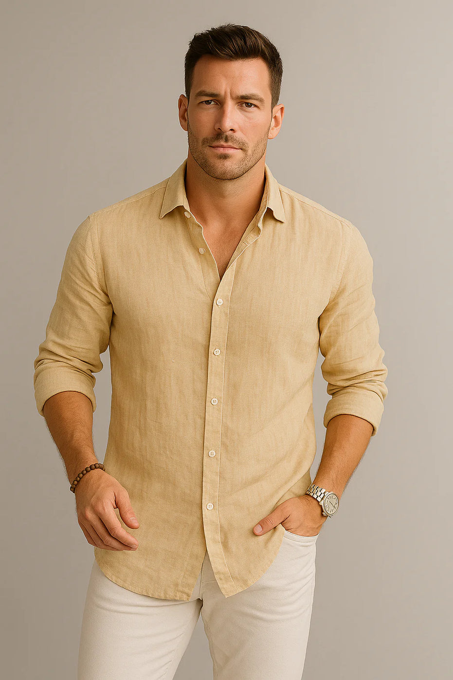 Nova Linenn™ Camisa de Lino Premium