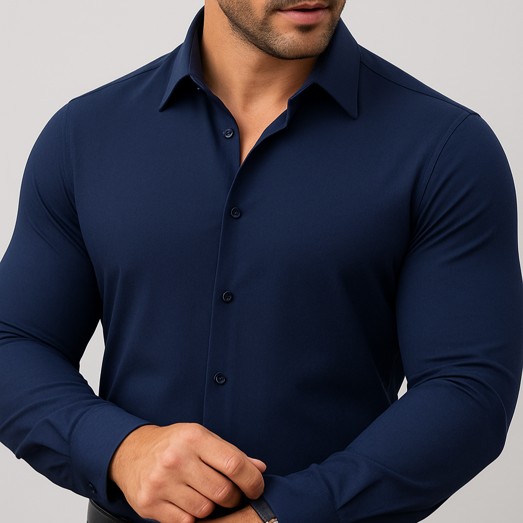 Camisa Stretch Antirrugas – Corte Perfecto - Premium