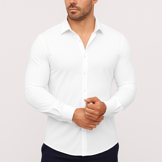Camisa Stretch Antirrugas – Corte Perfecto - Premium