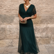 Vestido maxi elegante para fiesta con escote en corazón