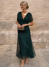 Vestido maxi elegante para fiesta con escote en corazón
