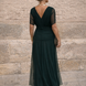 Vestido maxi elegante para fiesta con escote en corazón