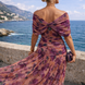 Vestido maxi elegante para fiesta con escote en corazón