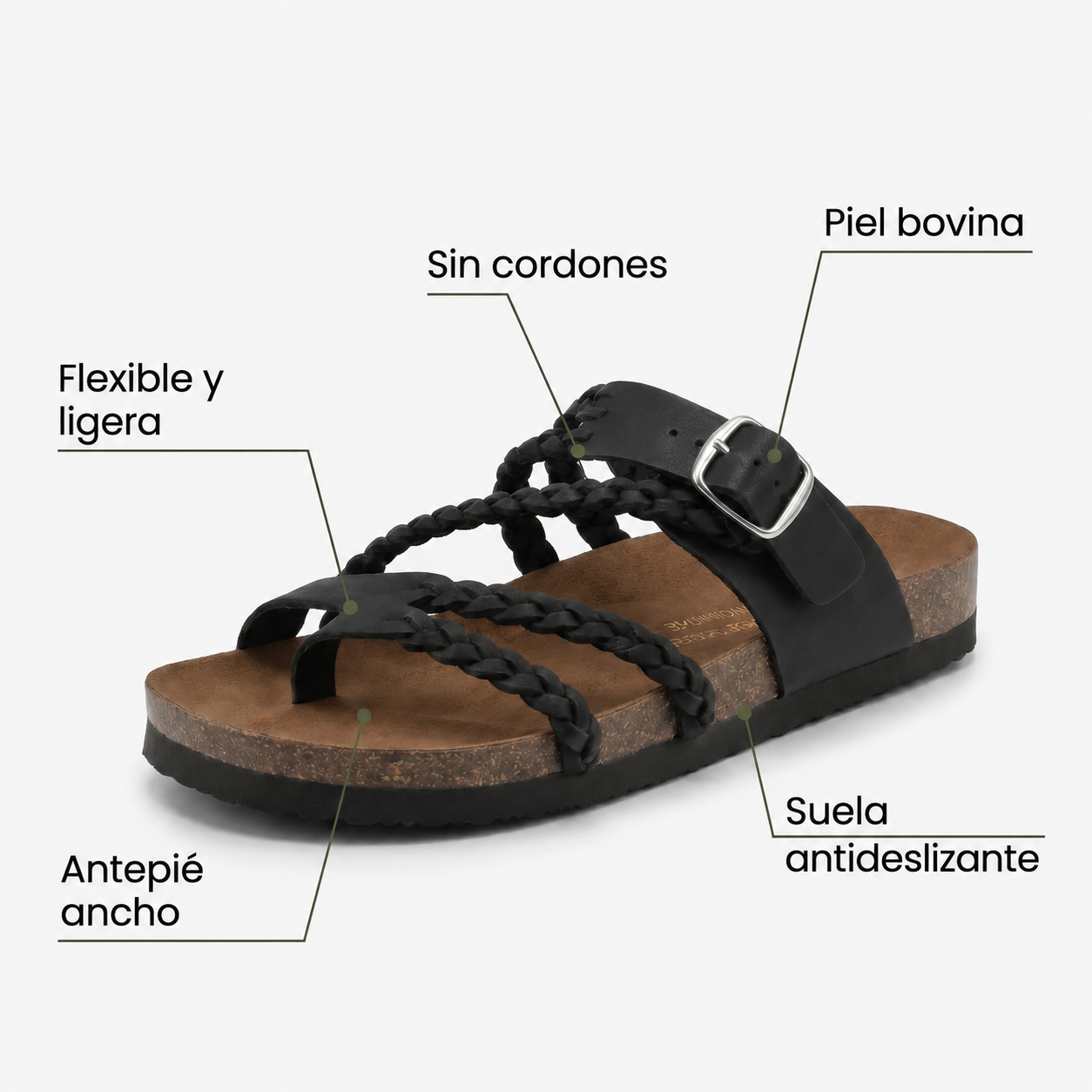 Sandalia Artesanal Lúrea™ de Cuero Genuino Trenzado
