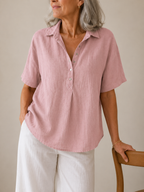 Sonia - Blusa con cuello y detalle de botones