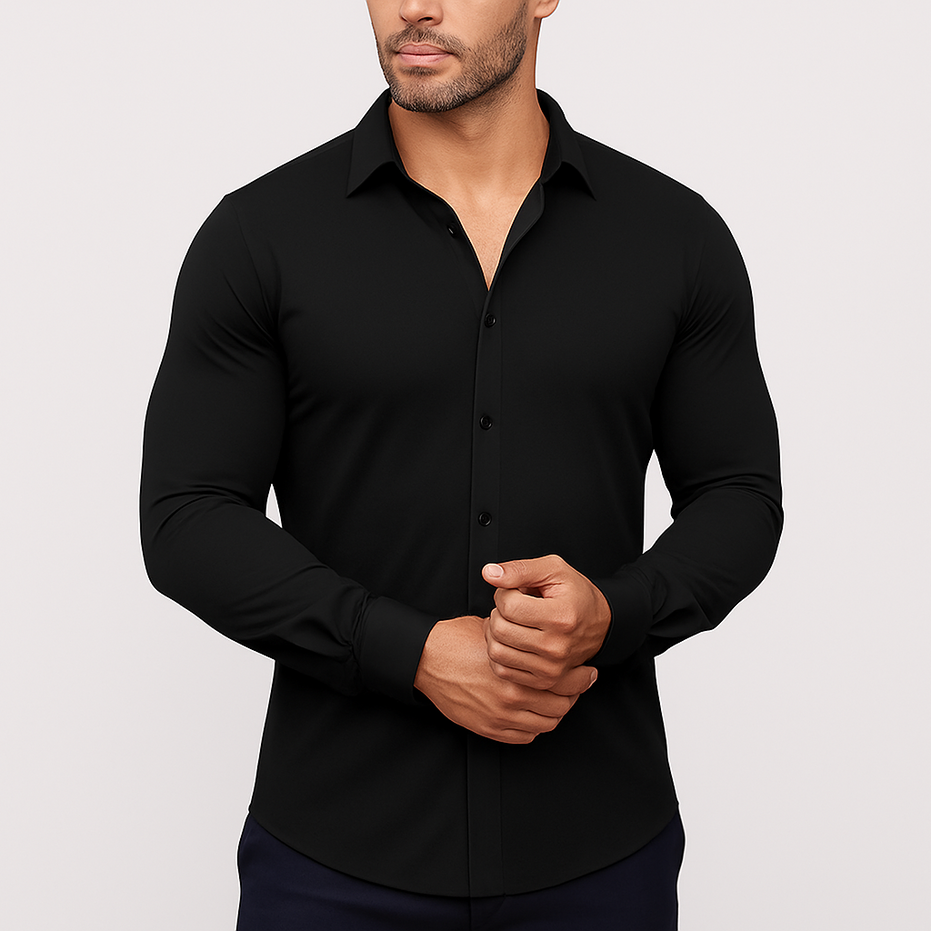 Camisa Stretch Antirrugas – Corte Perfecto - Premium